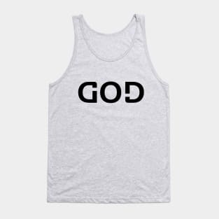 GOD mirror reverse image He stays the same unchangeable Christian design Tank Top